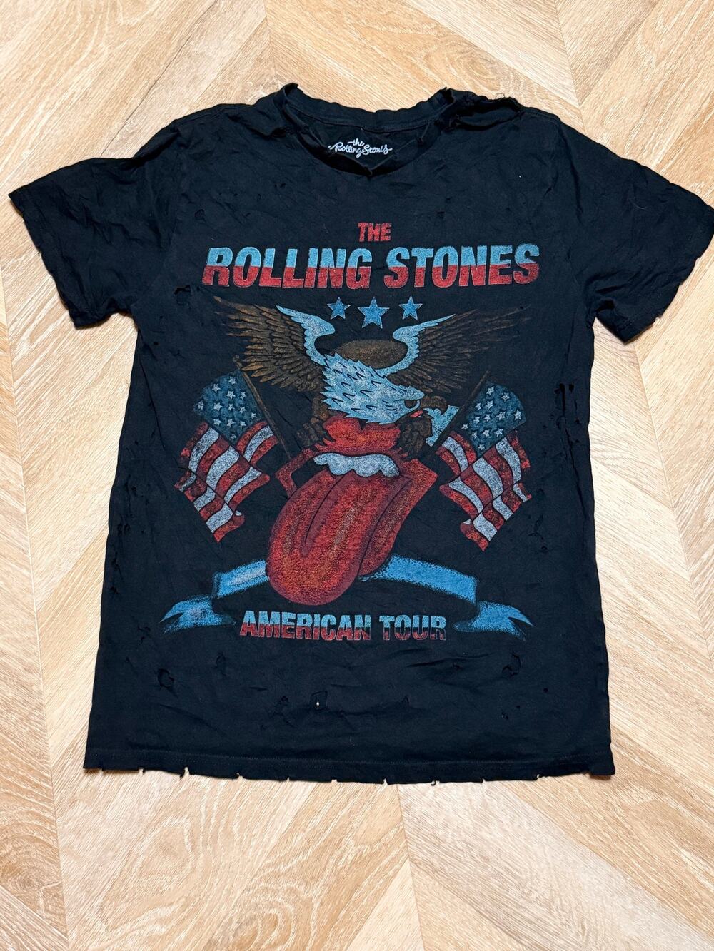 Urban Outfitters Rolling Stones American Tour Distressed Tee S